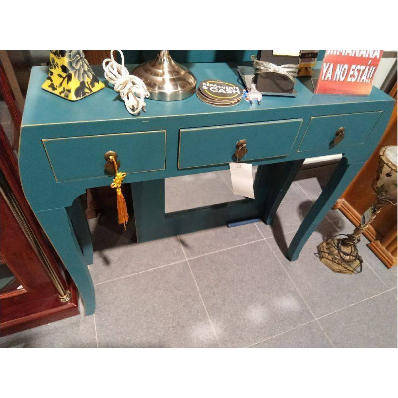 CONSOLA ABETO AZUL 96X26X80 ESTRECHA