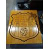 ESCUDO FUTBOL CLUB BARCELONA MADERA