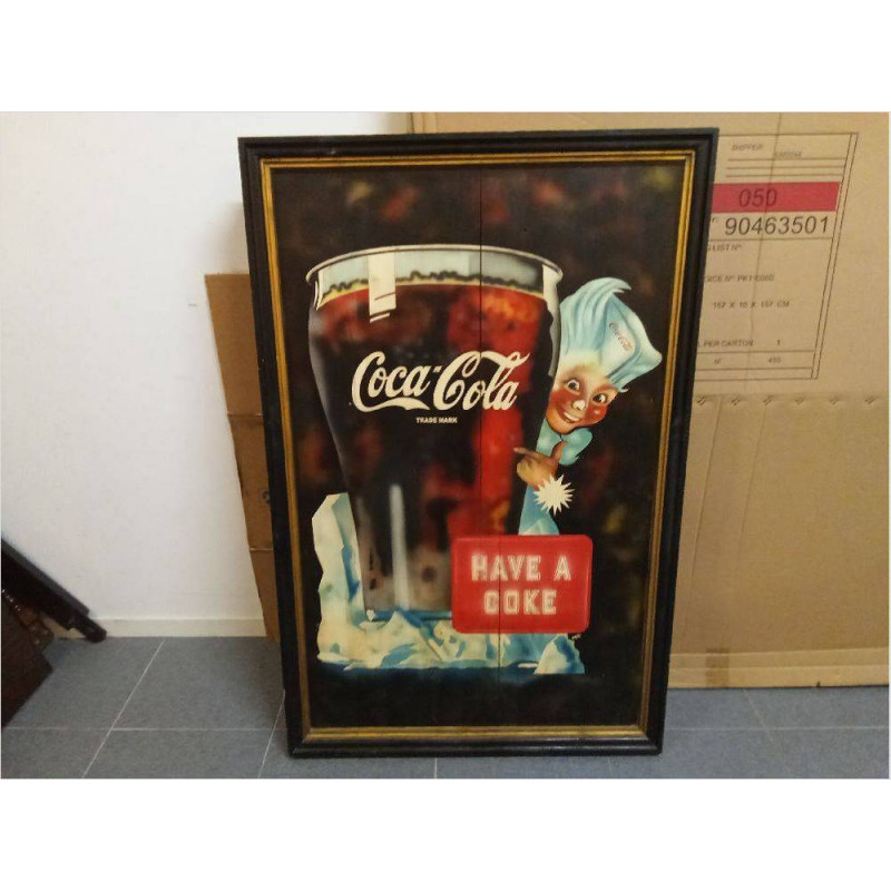 CUADRO COCACOLA MADERA 135X90