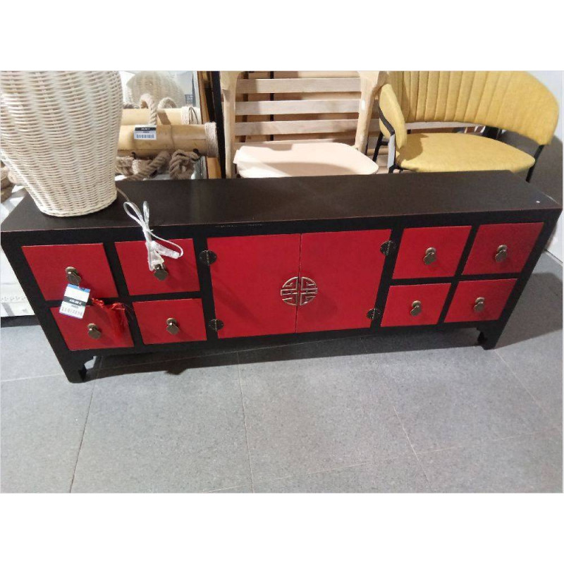 MUEBLE ABETO ROJO 130X25X51