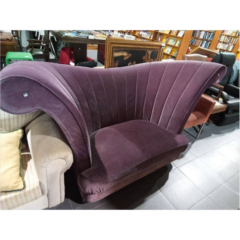 SOFA MARIPOSA FUCSIA 2 PLZS ATERCIOPELADO 