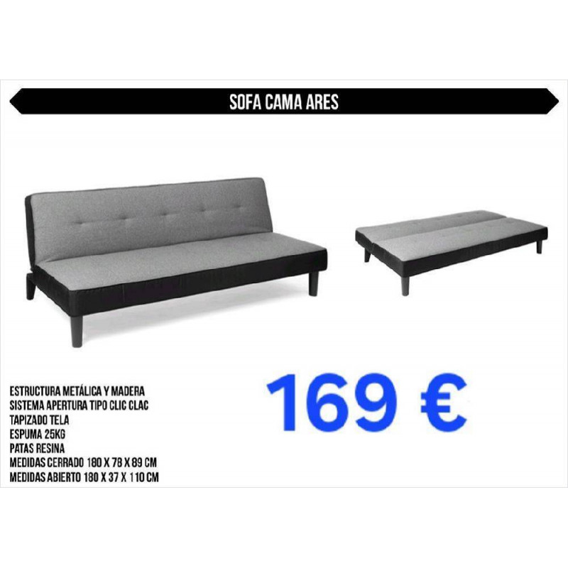 SOFA CAMA ARES GRIS