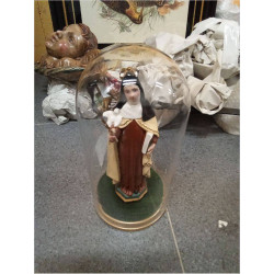 VIRGEN EN CAMPANA CRISTAL 