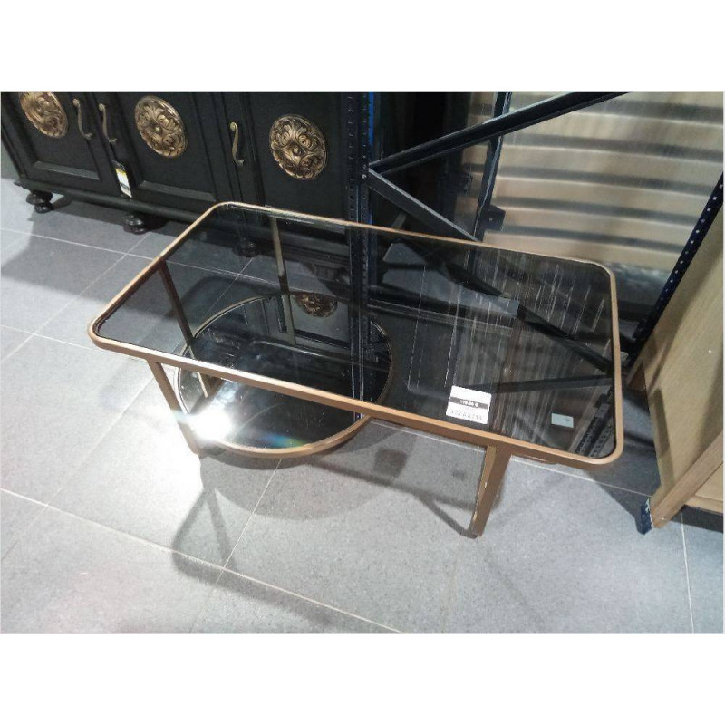 MESA CENTRO METAL CRISTAL 90X50X35