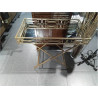 MESITA AUXILIAR METAL ESPEJO 69X37X63.5 DORADO