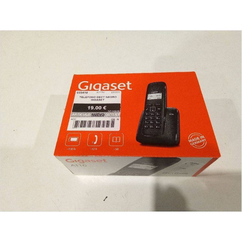 TELEFONO DECT NEGRO GIGASET