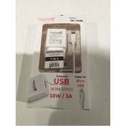 CARGADOR ULTRA RAPIDO C/CABLE MICRO USB