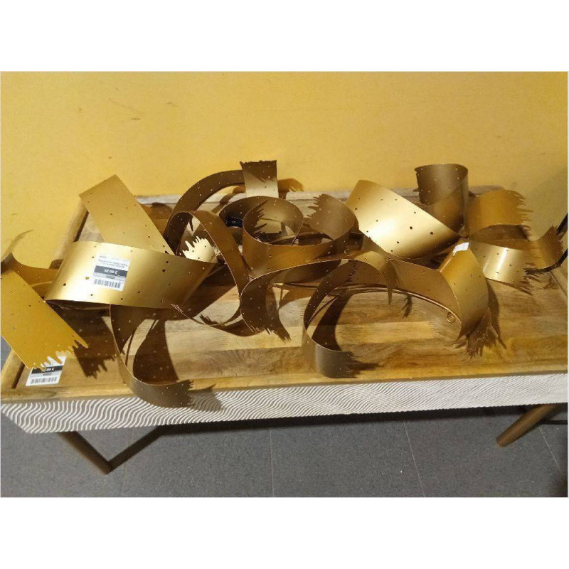 DECORACION PARED METAL 131X15.9X65X DORADO