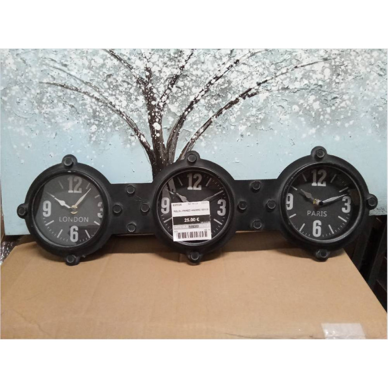 RELOJ PARED HIERRO 58X18