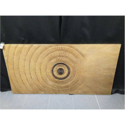 CABECERO CAMA MDF 180.5X3.5X90.5 CIRCULOS DORADO