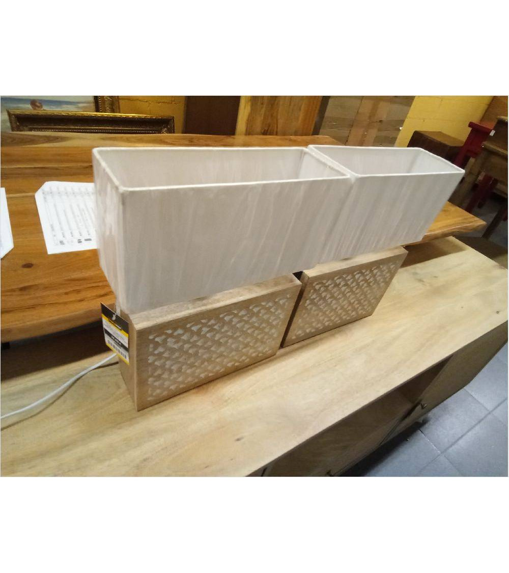 LAMPARA SOBREMESA MANGO POLIESTER 33X12X41 DECAPE