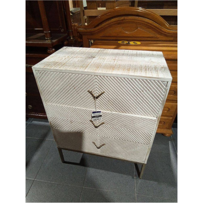 COMODA MANGO METAL 70X40X90 DECAPE BL