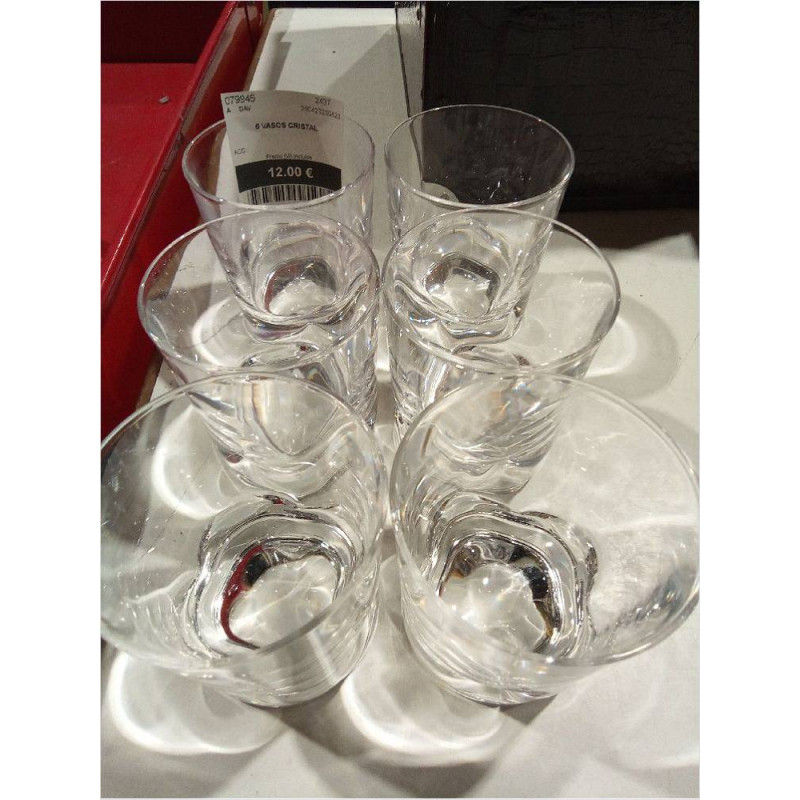 6 VASOS CRISTAL