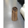 PORTAVELA YUTE BAMBU 33.5X33.5X81 NATURAL