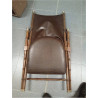 SILLA PLEGABLE PIEL Y FALSO BAMBU
