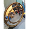 ESPEJO MADERA OVALADO DORADO 110X92