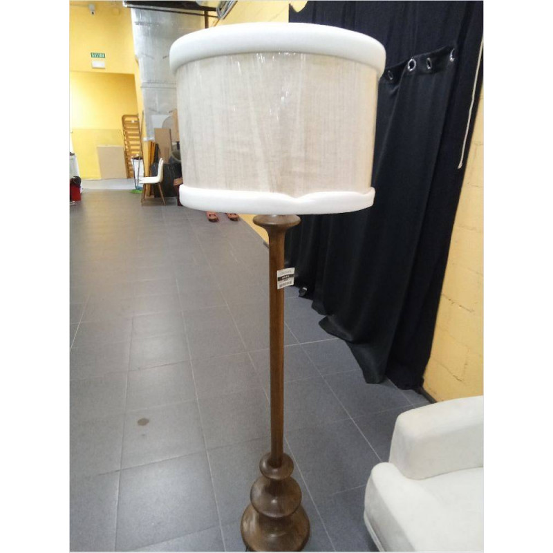 LAMPARA PIE MANGO ALGODON 50X50X166