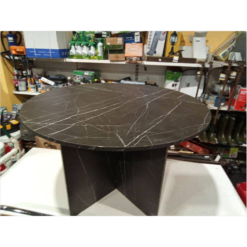 MESA REDONDA  TIPO MARMOL  110 CM
