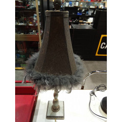 LÁMPARA GRIS PLUMAS