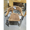 SILLA ALUMINIO RATAN 56X60X78 NEGRO
