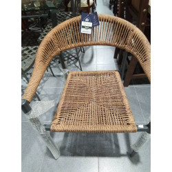 SILLA ALUMINIO RATAN 56X60X78 NEGRO