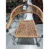 SILLA ALUMINIO RATAN 56X60X78 NEGRO