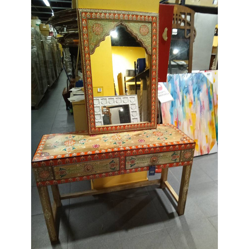 SET CONSOLA + ESPEJO MANGO ACRILICO 117X40X76