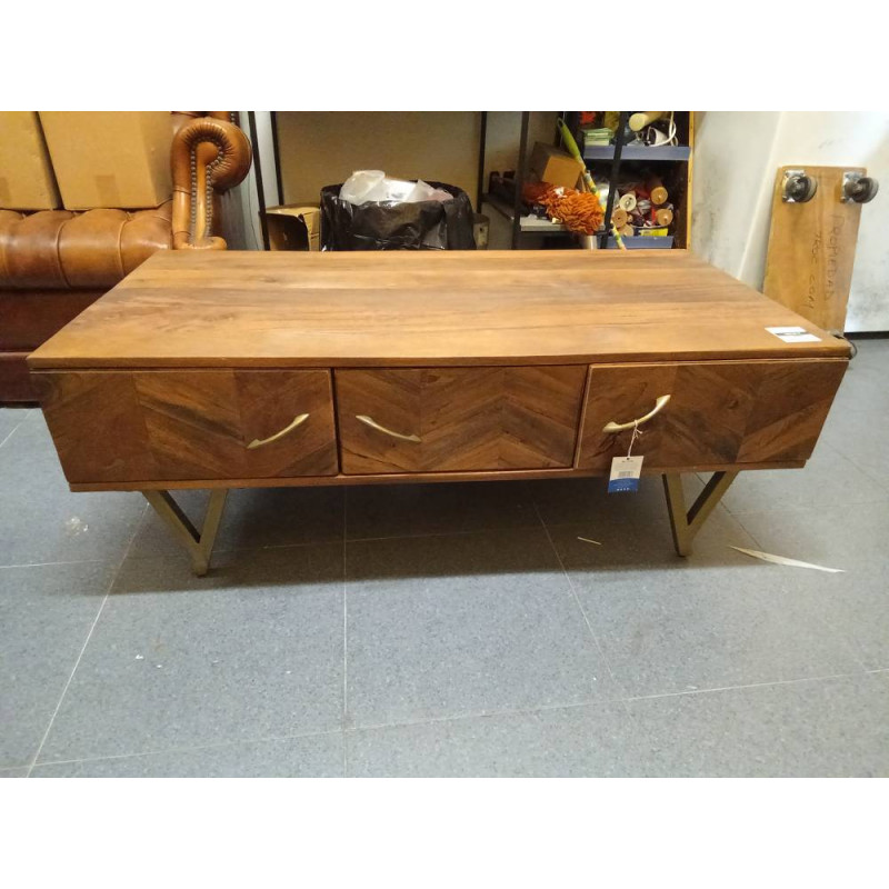MESA CENTRO MANGO METAL 120X61X46 NATURAL