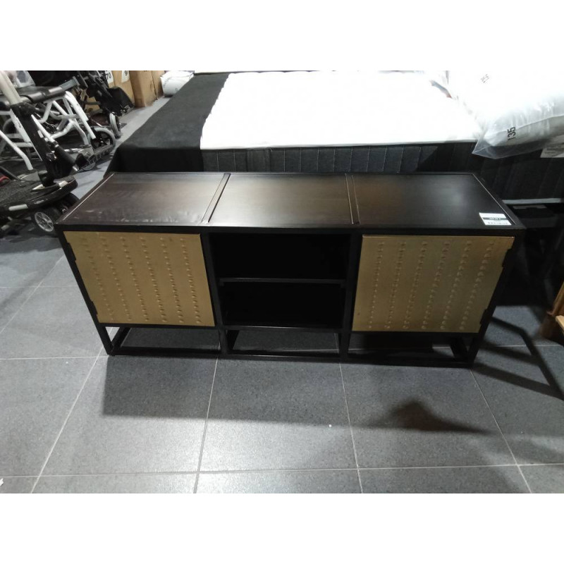 MUEBLE TV MADERA METAL 120X37X50 NEGRO