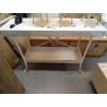 CONSOLA METAL 124X38X85 DECAPE BLANCO
