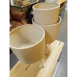 SET 3 MACETEROS METAL BEIGE...