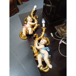 PAREJA APLIQUES DORADOS NIÑOS
