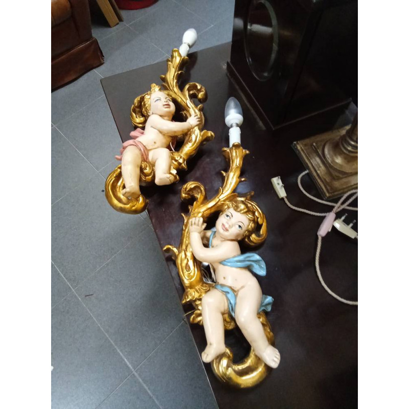 PAREJA APLIQUES DORADOS NIÑOS