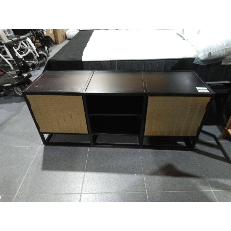 MUEBLE TV MADERA METAL 120X37X50 NEGRO