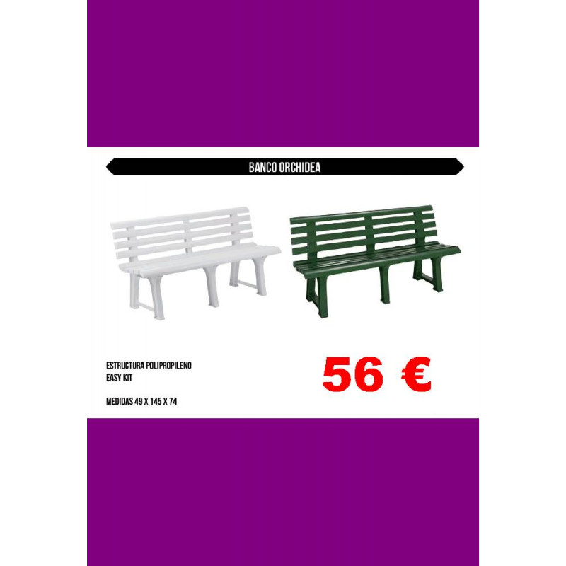 BANCO JARDIN 145 BLANCO