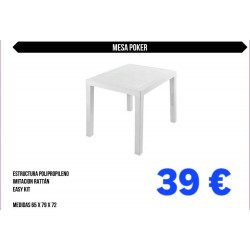 MESITA POKER 79X65X72 BLANCO