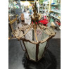 FAROL ANTIGUO BRONCE CRISTAL