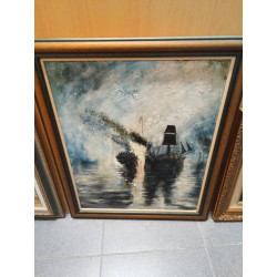 ÓLEO BATALLA NAVAL