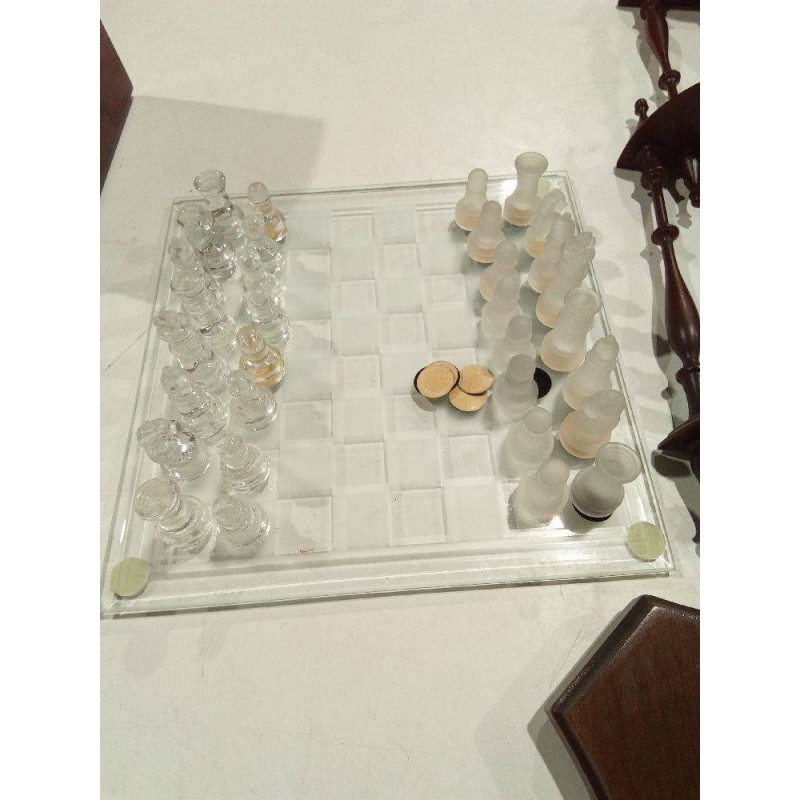 AJEDREZ PEQUEÑO DE CRISTAL
