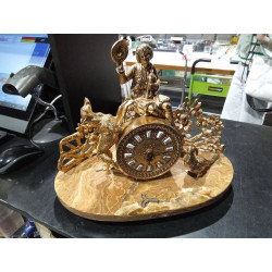 RELOJ BRONCE Y MARMOL 