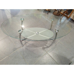MESA CENTRO CRISTAL OVALADA