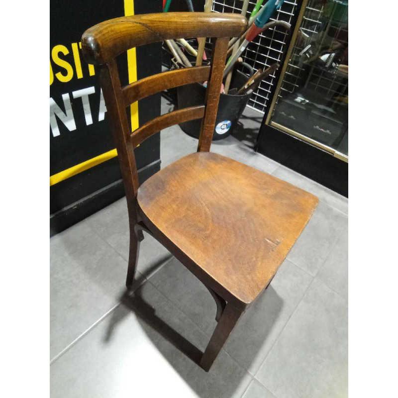 SILLA MADERA CURVADA AÑOS 50