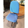 SILLA GIRATORIA RUEDAS AZUL