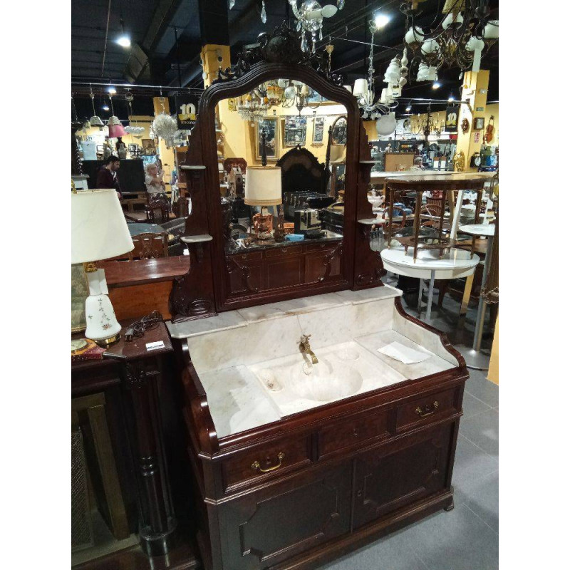 MUEBLE LAVABO ANTIGUO TRATADO CON GARANTIA