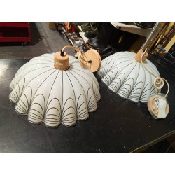 LÁMPARA TECHO CRISTAL MADERA
