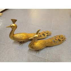 PAREJA PAVOS REAL BRONCE