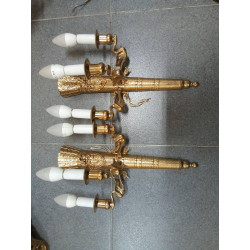 PAREJA APLIQUES BRONCE CISNES