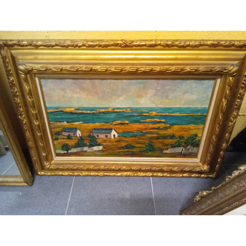 ÓLEO SOBRE LIENZO PAISAJE DE COSTA