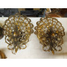 PAREJA APLIQUES BRONCE PAVO REAL