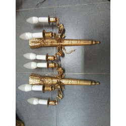 PAREJA APLIQUES BRONCE CISNES
